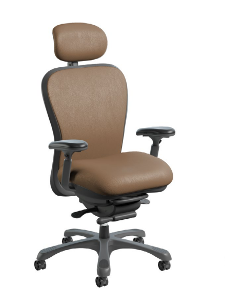 Office mid back task chair fully leather with headrest Nightingale CXO 6200D-L