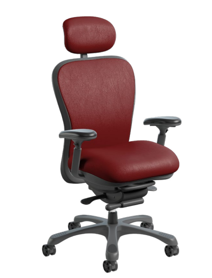 Office mid back task chair fully leather with headrest Nightingale CXO 6200D-L