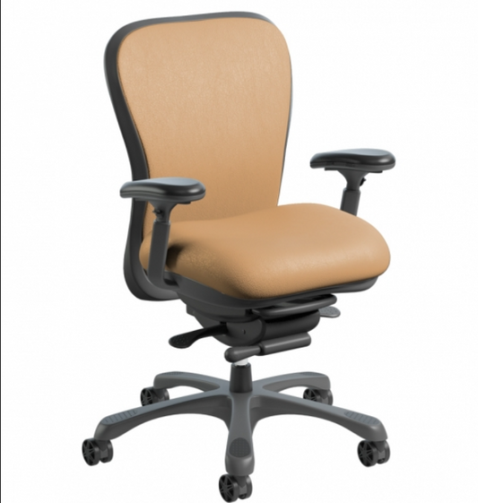 Office mid back task chair fully leather Nightingale CXO 6200L
