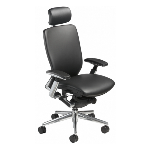 Office mid back Fully Upholstered Leather with headrest Nightingale IC2 7300DUF