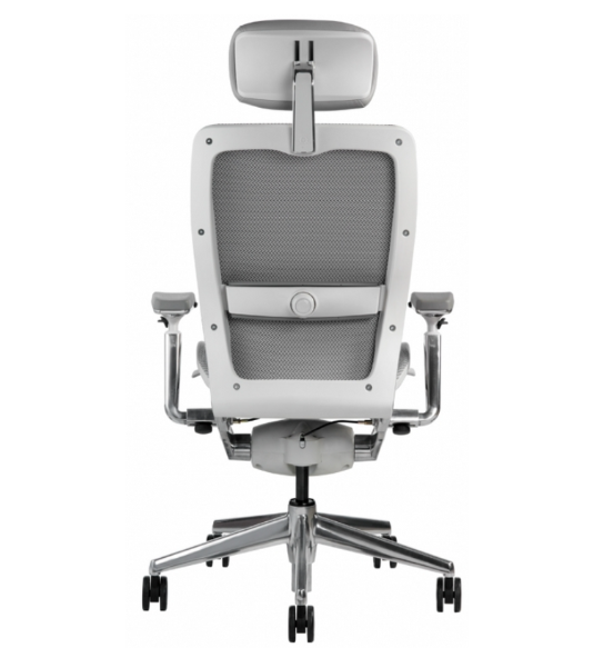 Office mid back task chair white all back mesh with headrest Nightingale IC2 7300DWH