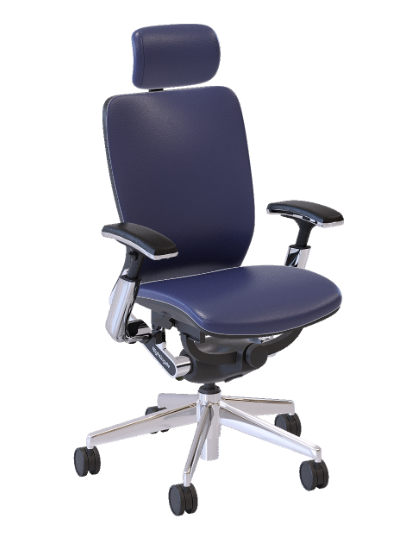 Office mid back Fully Upholstered Leather with headrest Nightingale IC2 7300DUF