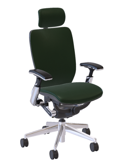 Office mid back Fully Upholstered Leather with headrest Nightingale IC2 7300DUF
