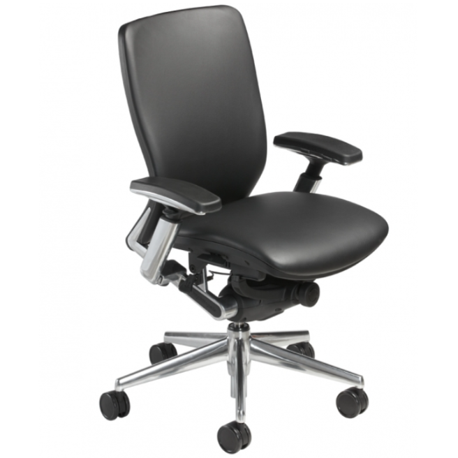 Office mid back Fully Upholstered Leather with headrest Nightingale IC2 7300UF