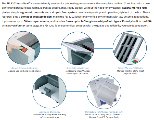 Pressure Sealer Low-volume Auto Seal Formax FD1202