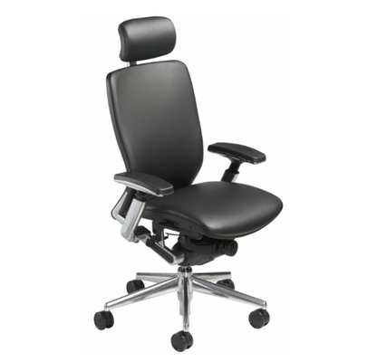 Office mid back Fully Upholstered Leather with headrest Nightingale IC2 7300DUF