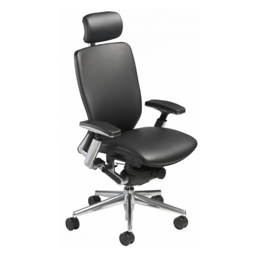 Office mid back Fully Upholstered Leather with headrest Nightingale IC2 7300DUF