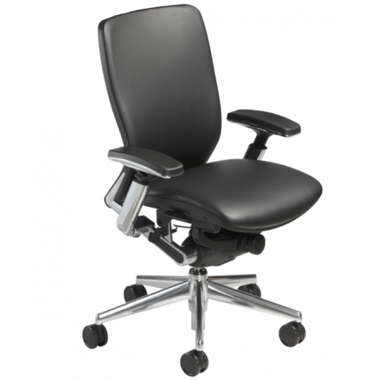 Office mid back Fully Upholstered Leather with headrest Nightingale IC2 7300UF