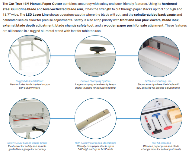 Manual Paper Cutter Formax Cut-True 16M