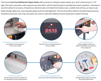 Semi-Automatic Guillotine Cutter Cut-True 23S