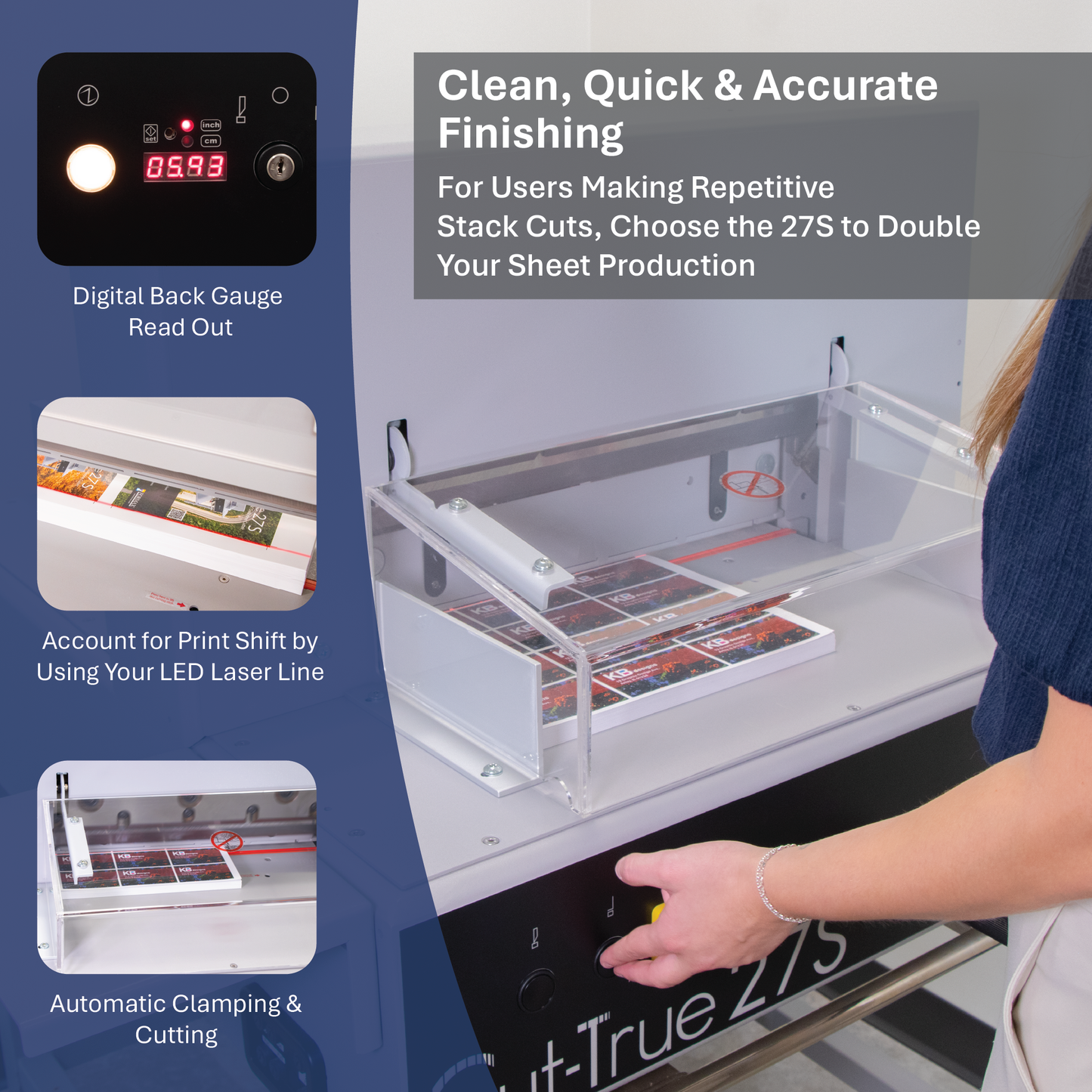 Semi-Automatic Guillotine Cutter Cut-True 27S