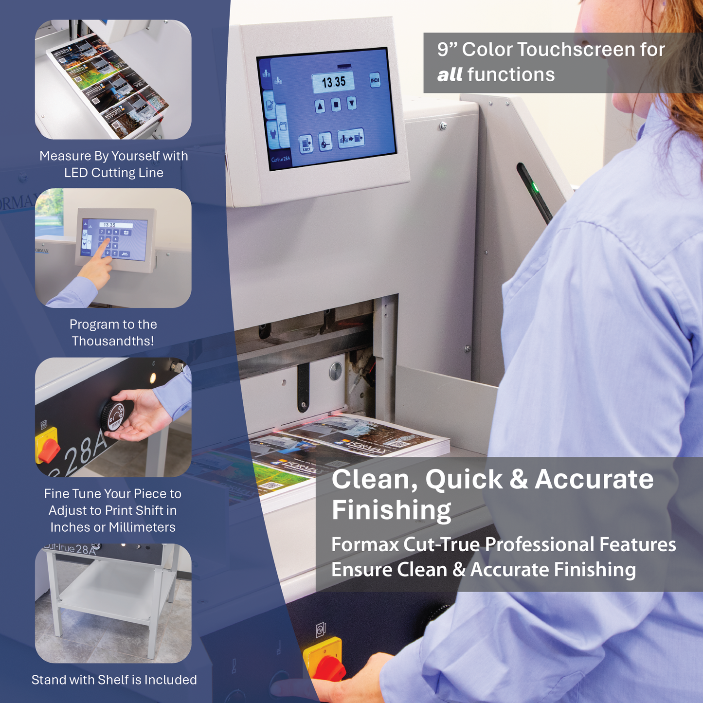 Programmable Automatic Guillotine Cutter Cut-True 28A