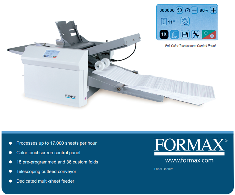Fully-Automatic Touchscreen Document Folder Formax FD 38Xi