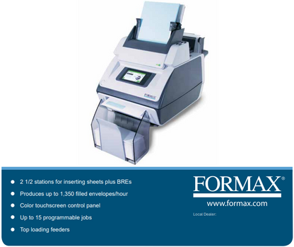 Paper Folder Mailing Inserter Formax FD6104