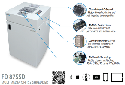 OnSite FD 87SSD Multimedia Office Shredder