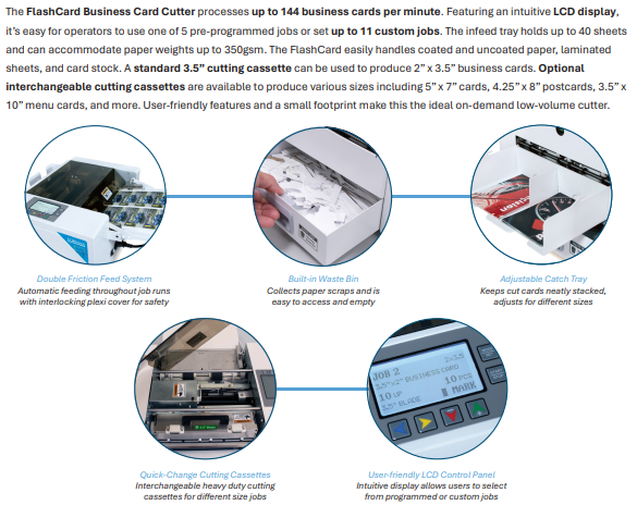 FlashCard Business Card Cutter Formax