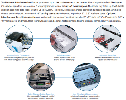 FlashCard Business Card Cutter Formax