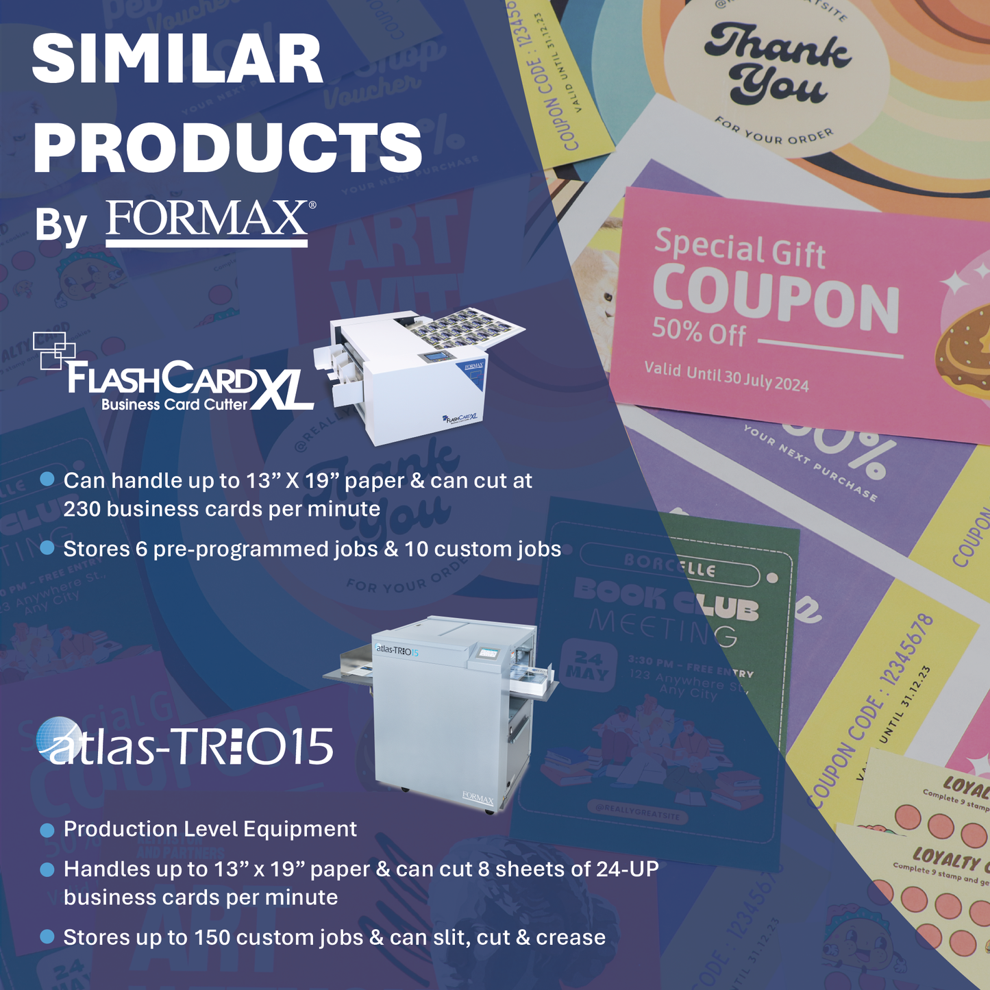 FlashCard Business Card Cutter Formax