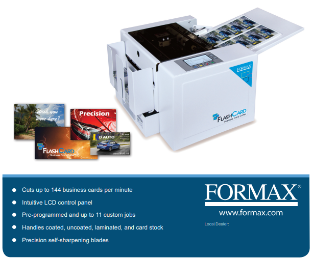 FlashCard Business Card Cutter Formax